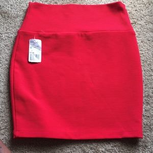 Red forever 21 pencil skirt